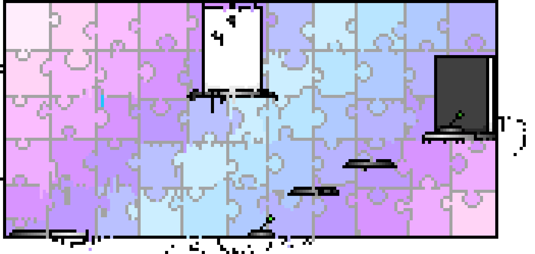 [9664c4] Puzzle 2 viable key hole closed invisible door 