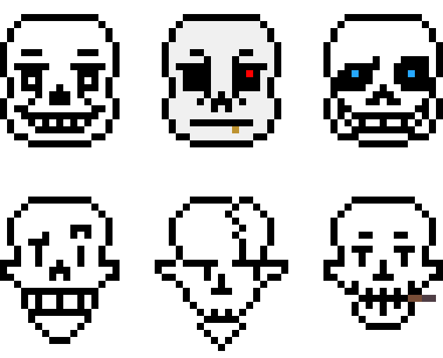 [576d87] Sans & Papyrus Pixel Art.
