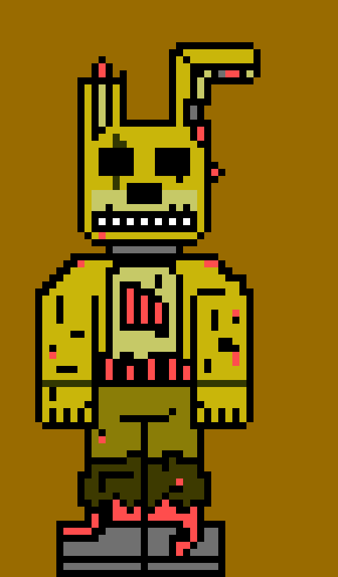 [b9de0d] i know they will come back....but...they wont hurt me....why?..... - springtrap the zombie