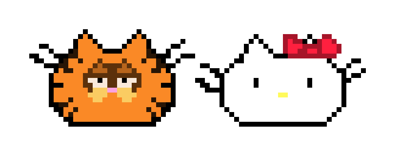 [2e7c8f] Garfield and Hello Kitty