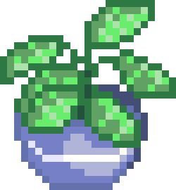 [9b9cad] Potted Plant Pixel Art