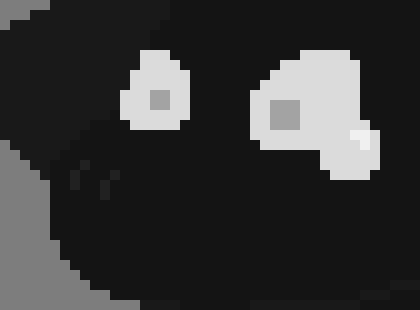 [a34ade] [They continue to back up, while realising with a shock that they are out of energy, and they cant attack with the same strength they were before..]