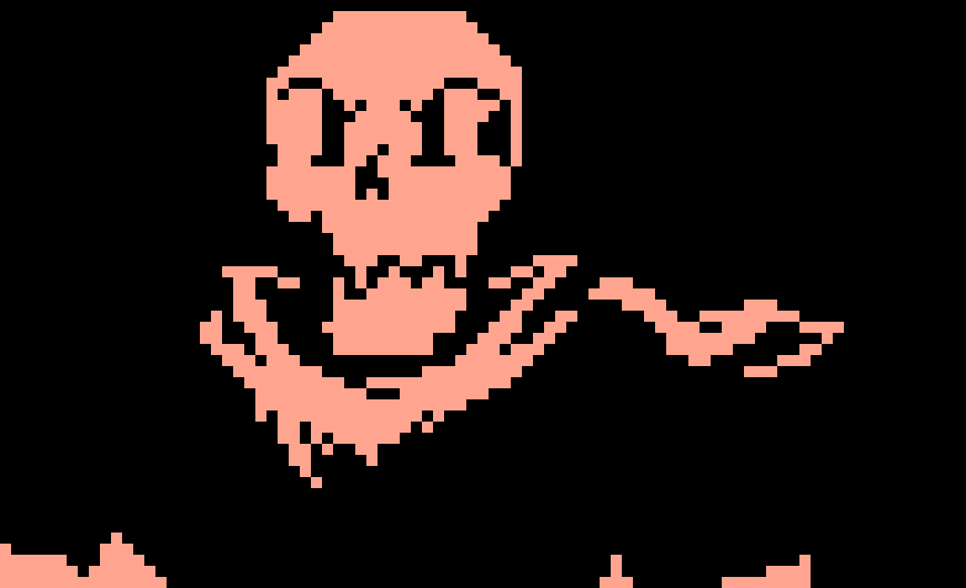 [a23199] *Papyrus summons a bone cage around fell making the bones bounce off the cage 
