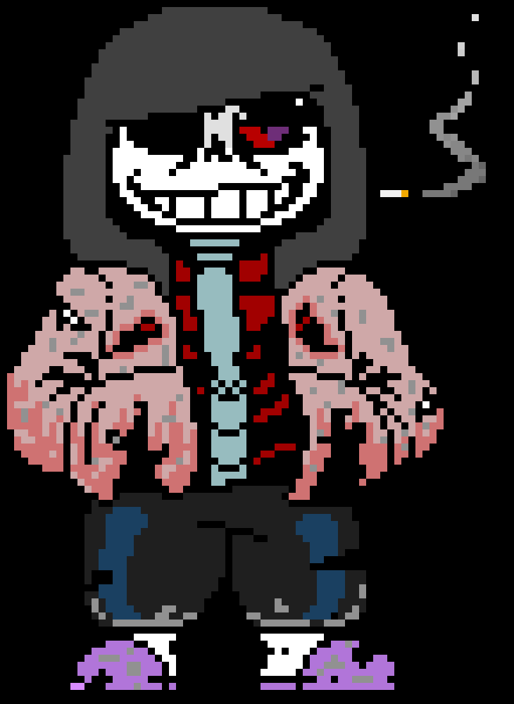 [96c78c] *Goes up to the other Smoking, Red Sans* Yo...