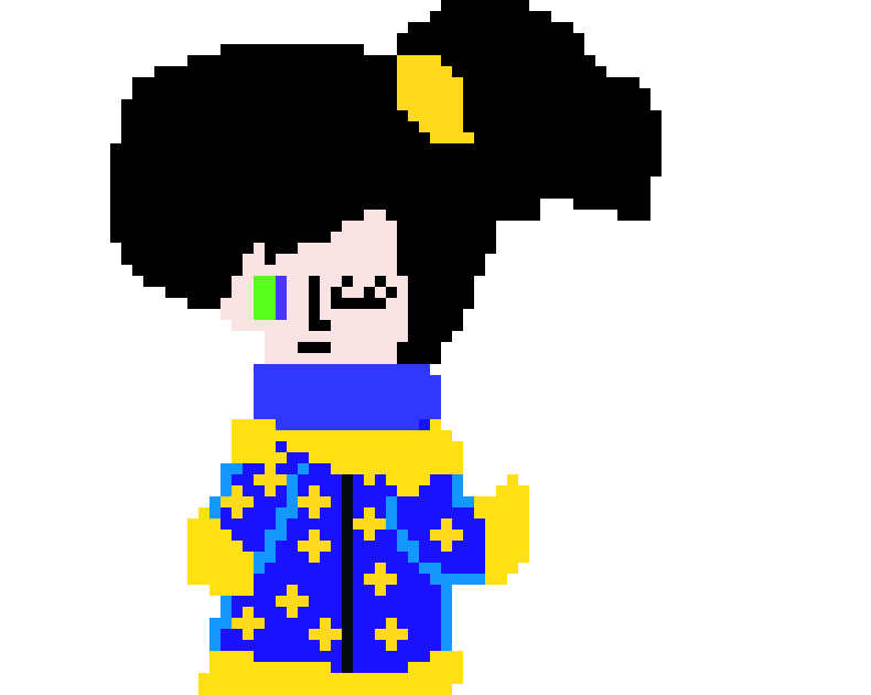 [904ba9] weres jacket p gave her ties her hair up