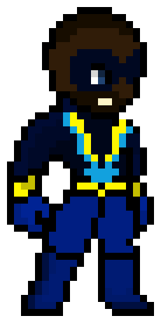 [793fd8] Black Lightning Pixel Art