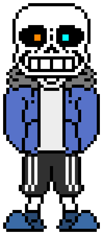 [d6b045] It is still a Sans with different coloured eyes but I might give him a darker coat