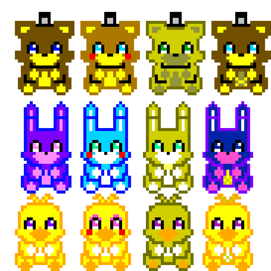 [9664c4] fnaf classic, toy, golden, rock star