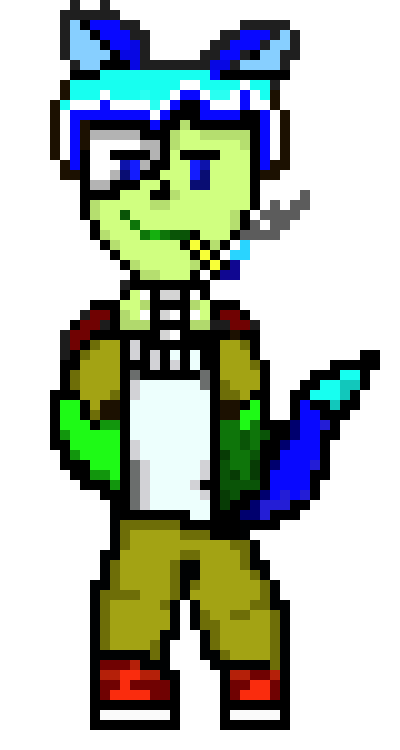 [04f305] he doesnt want you to get hurt... but me? i disagree... you should d-... nevermind, theres something fishy bout ya, now ill seeya soon...