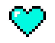 [bc3ba8] turquoise heart