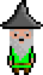 [bb0007] Pixel Wizard Lime Idle AniF1