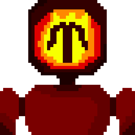 [d8d976] *Just sits by a fire, motionless*