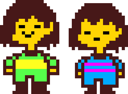 [d728ea] UDR!Underswap Frisk and Undertale Frisk