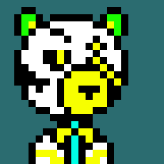 [18f49e] (points the fire extinguisher at adam) calm down . . . 