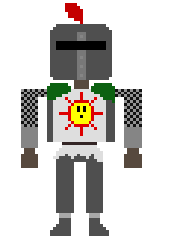 [2fcb16] Solaire: Welp frick *He hits his head on a tower and falls back to his normal sun praiseing spot*