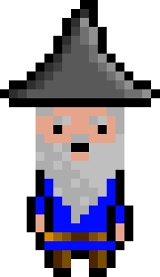 [bb0007] Pixel Wizard Dark Blue Idle AniF4