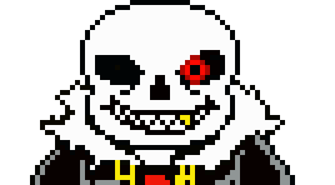 [53a360] one of the bones almost hits him and he throws 5 sharp bones at ink then gaster blast him into the sky *