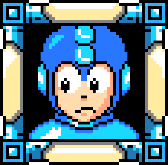 [9664c4] Mega Man Stage Select Mugshot Down-Left (Selected)