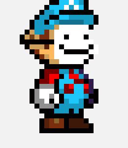 [855695] is holding a wanted poster with his face on it and climbs up a mountain) that was a steep climb