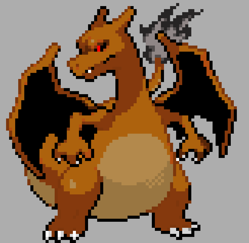 [7398c2] A Charizard appears out of nowhere! Use Flamethrower! :Red