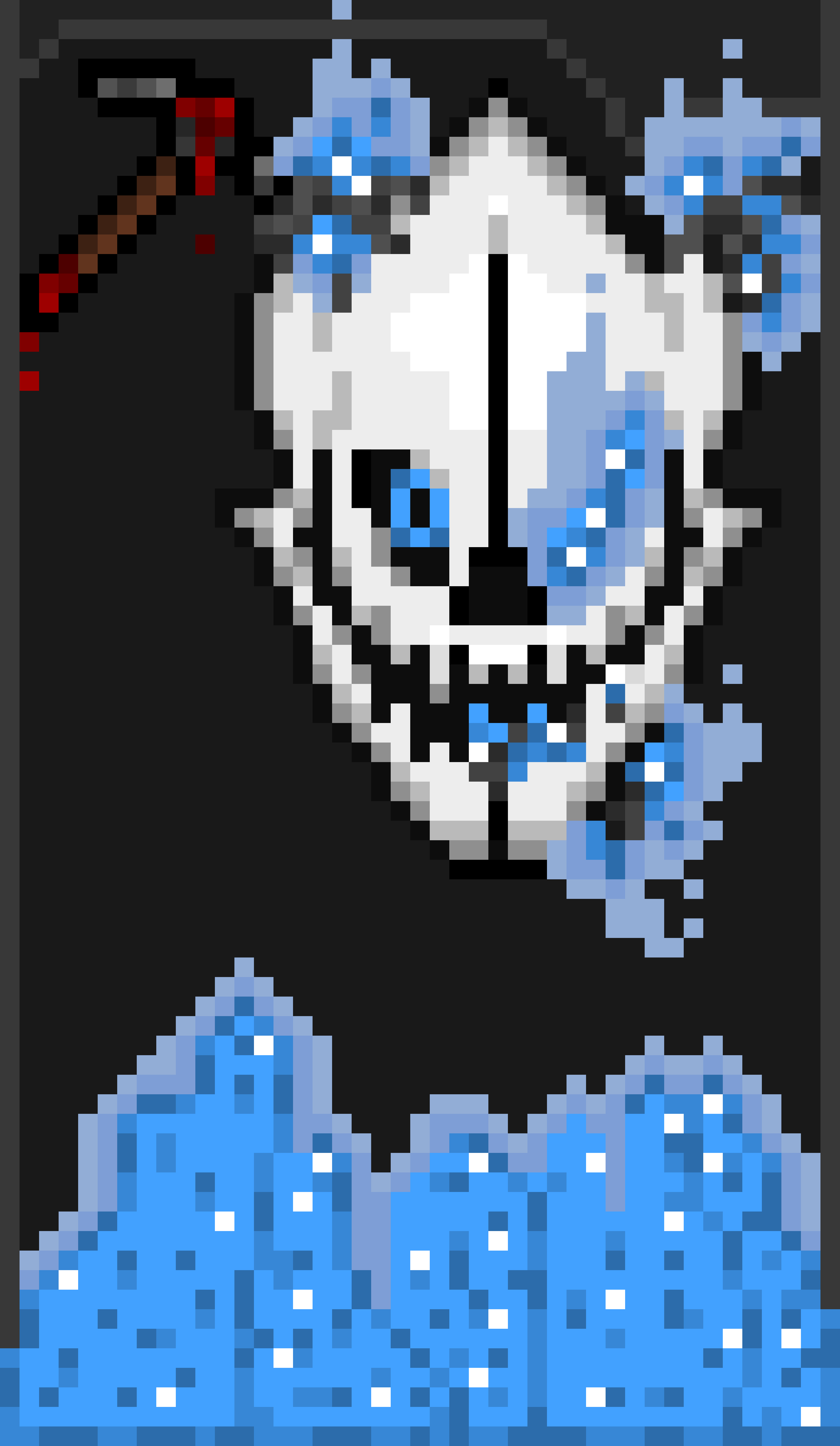 [9664c4] Dimoand gaster blaster with background.