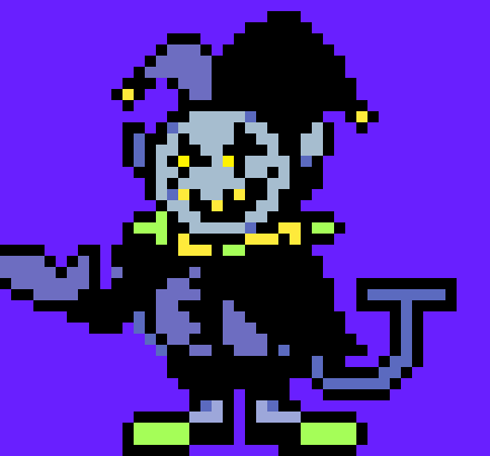 [970cdd] Jevil-USE YOU WEAPON KID*He used the the ring around attack*
