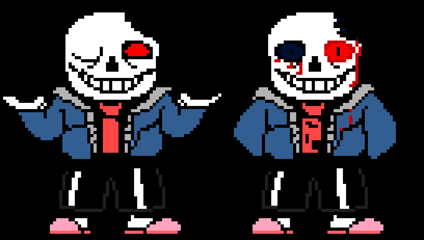 [af7ae0] horrortale Sans The Skeleton Battle Sprites. ( Colored Version )