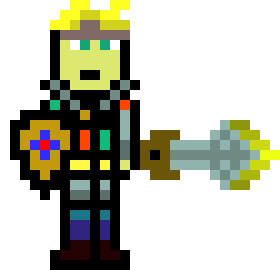 [f943f0] *There Sky stood, Electricity sparking fro his blade*