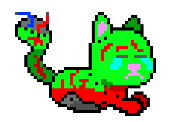 [3a33bd] (Scratches collar to the point it falls off and starts glitching)-Speck