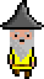 [2f4a79] Pixel Wizard Yellow Jumping AniF2