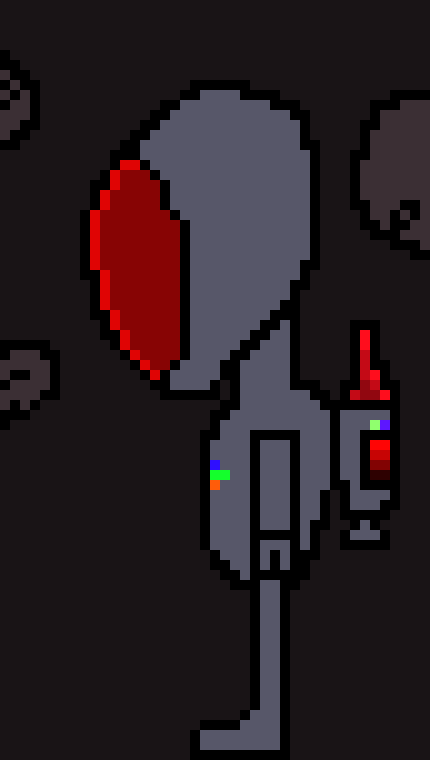 [d436d4] 2D Alien Astronaut in space