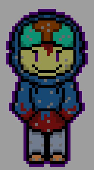 [a228fa] *He turns to look at Crimson(?). He throws the small orange knife in the air, and catches it once again* Heya.