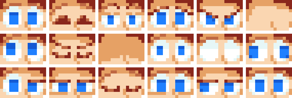 [8de716] so i finished all of the eye sprites, now i just have to work on the mouth ones. this shouldn't take as long