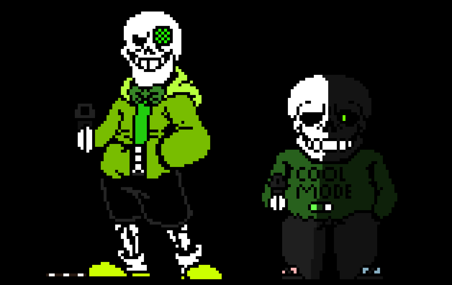 [9664c4] 2 Versions of me swapped also now bad time and gun. My favourite. Gun.