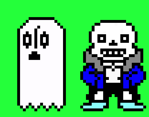 [9664c4] Undertale sans and napstablook