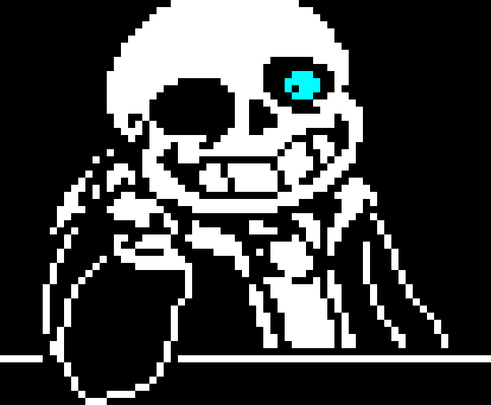 [11a9d7] -throws Flowey a hotdog- eat up flower -Shop Keeper Sans