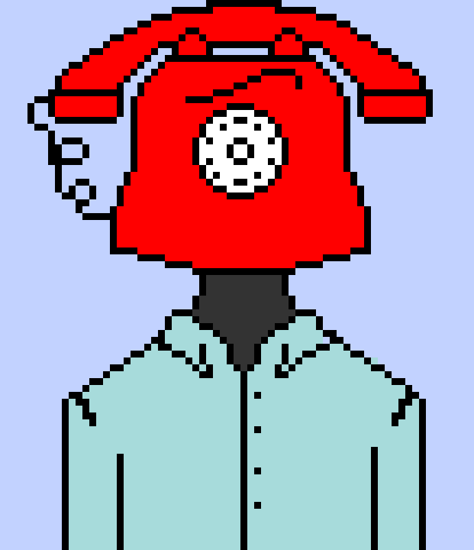 [4793a2] oh i havent seen you around here before...and how did you know my name? wait...i have a phone for a head...n-nevermind...