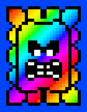 [9664c4] Pixel Art Rainbow Thwomp