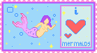 [9664c4] I love mermaids stamp
