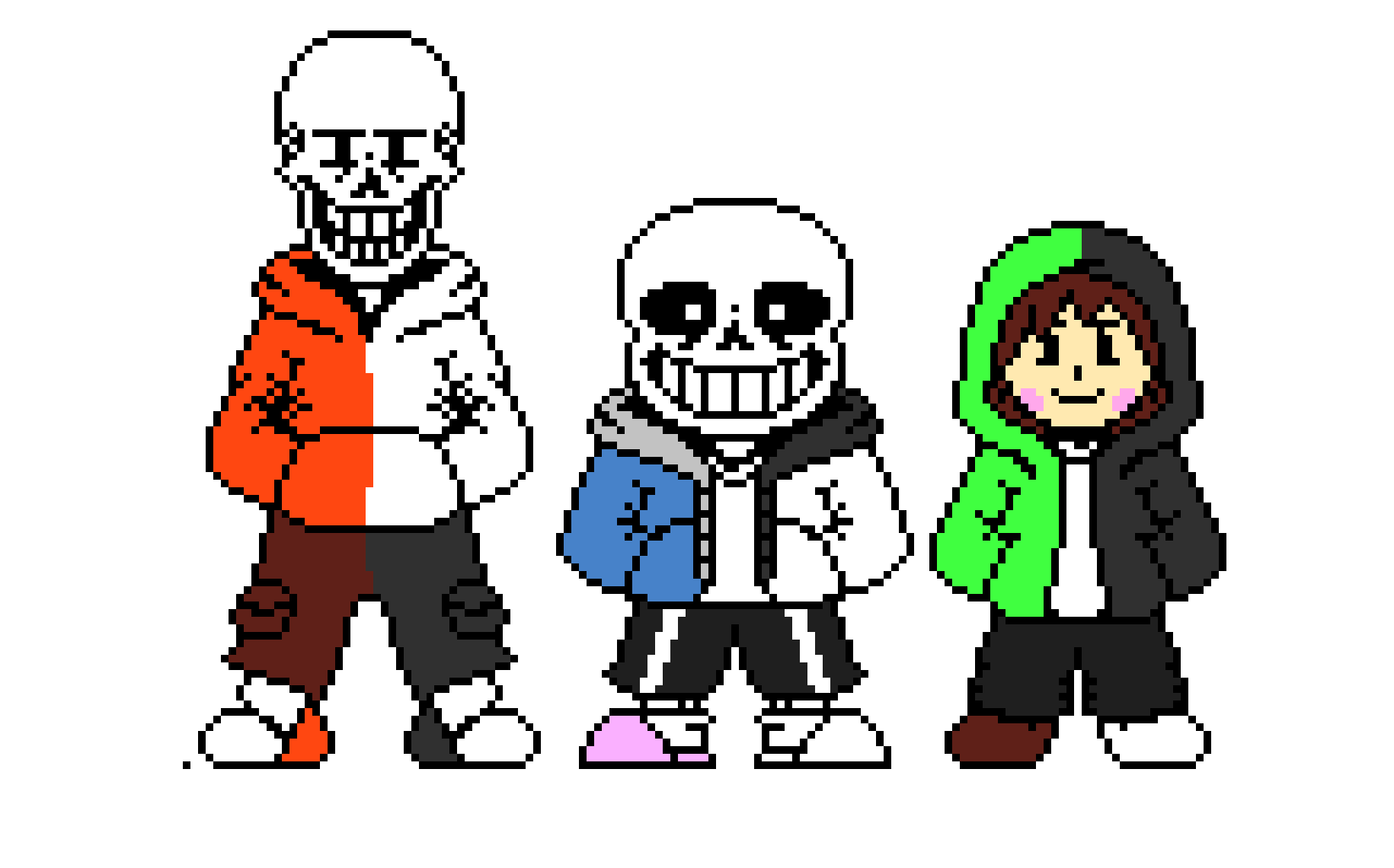 [8c4552] Bad Time Trio Sans Papyrus and Chara