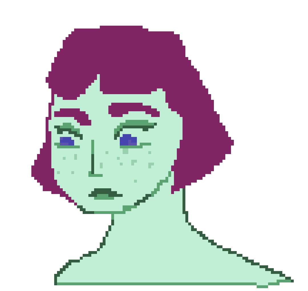 [f9b3cb] purple hair girl