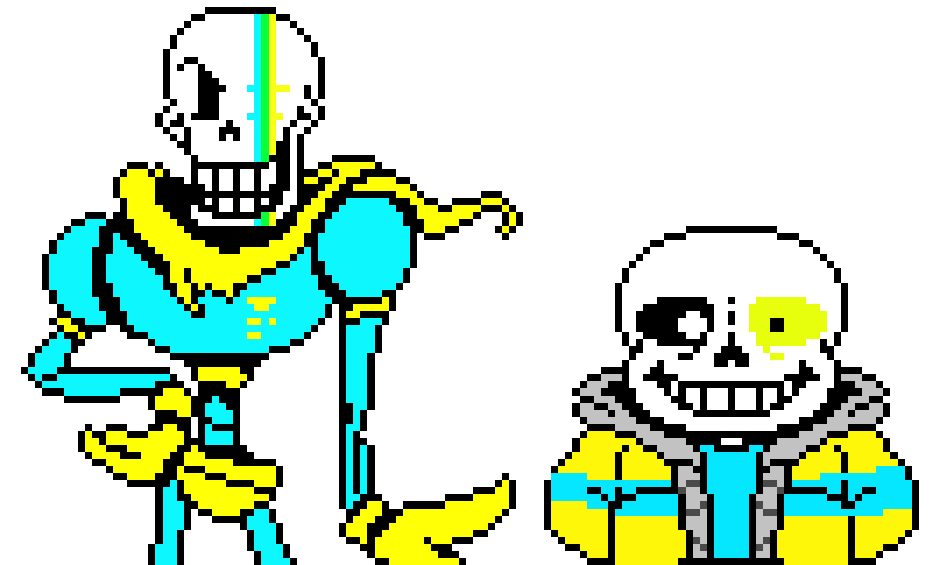 [a82578] RUL! Classic Sans and Papyrus Battle Sprite.