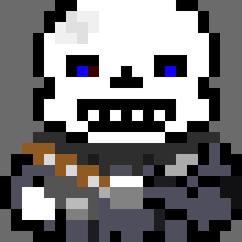 [cde35d] *can be seen polishing his gun*