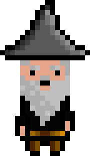 [bb0007] Pixel Wizard Black Idle AniF1