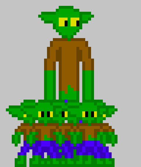 [30dec3] This is the Army Tallblin. Army Tallblins are giant goblin creatures, but with armies of loyal Nubblins. -Ez