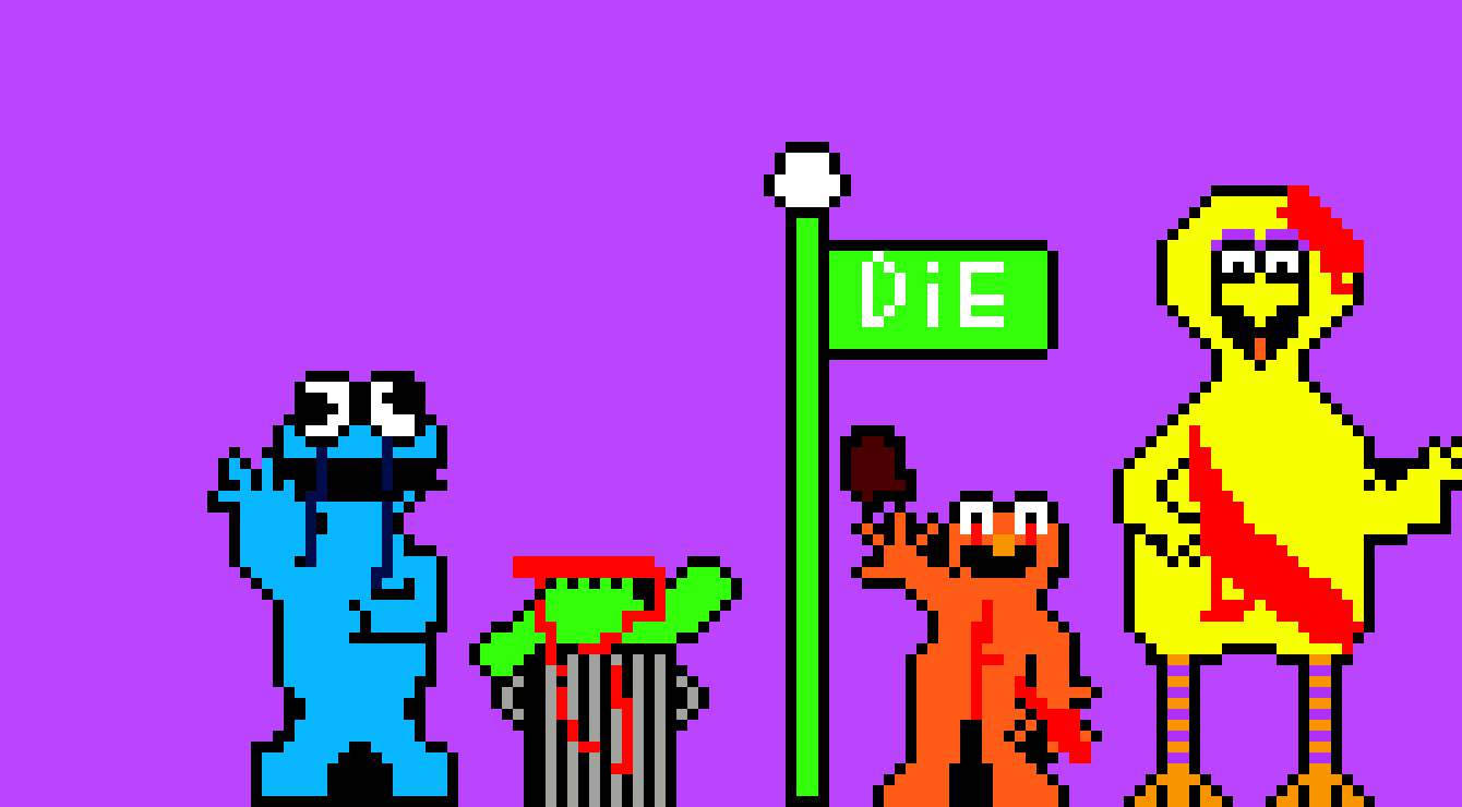 [e4f013] sesame street pixel art