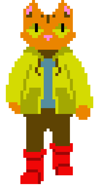 [9664c4] Pixel Cat LC Forward Walking Right Step