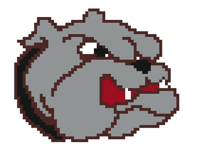 [9664c4] gray orleans bulldog head
