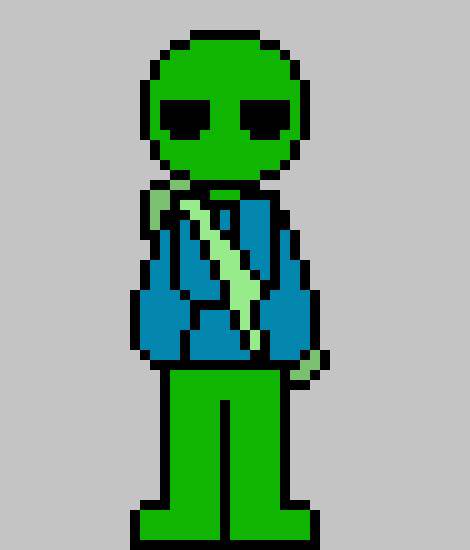 [30dec3] fun fact: slime ez'z slime will change in brightness depending on how he's feeling. so basically, Bright: happy. Darkened: Eh. overshading be like: Sad. Pitch Black: it's too late for him. -Trainer Ez