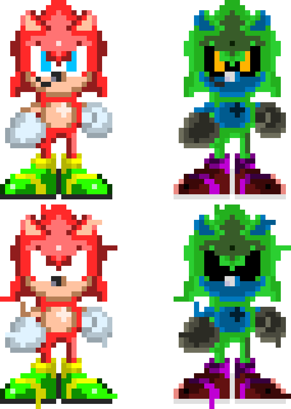 [9664c4] Retro The Hedgehog & Glitched Retro The Hedgehog - My Sonic OC